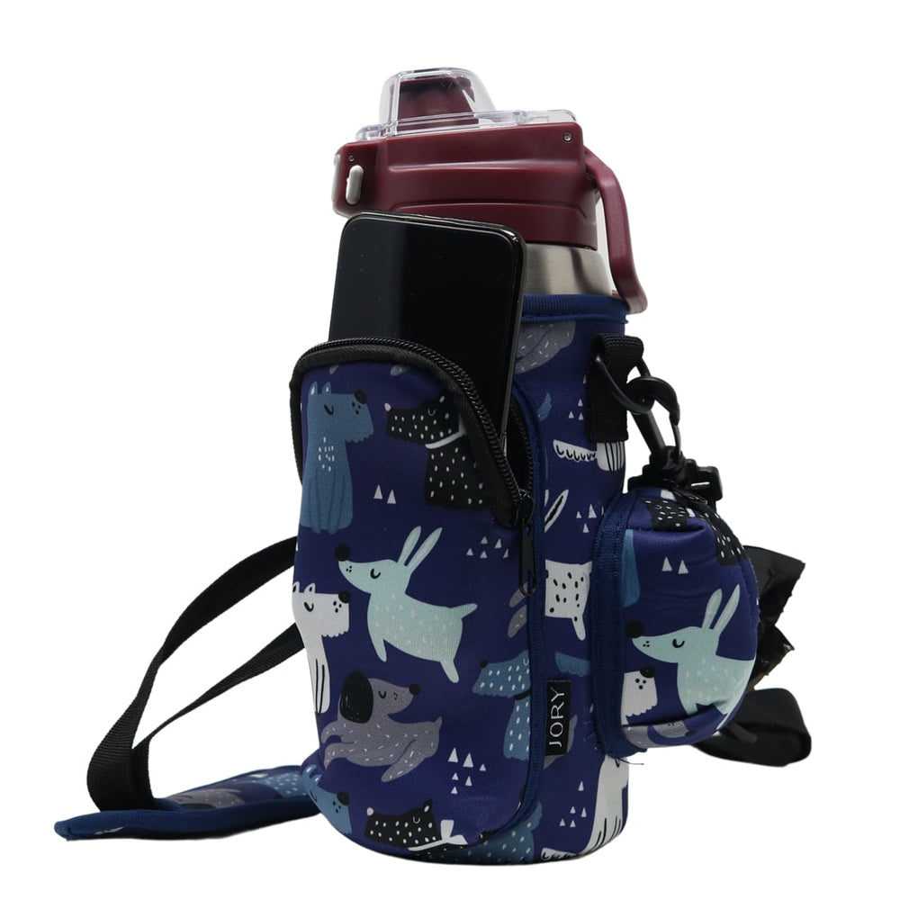 Cross Body Bag Bottle Holder | Perfect Puppies with Poop Bag Holder