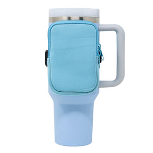 Tumbler Zippered Carry Pouch | Light Blue