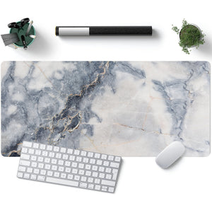 Desktop and Workstation Mat | Grey Marble