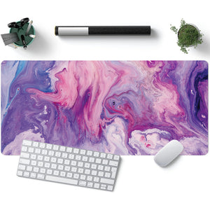 Desktop and Workstation Mat | Purple Marble