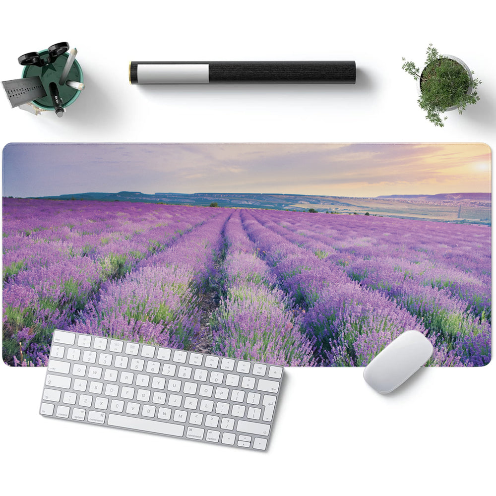 Desktop and Workstation Mat | Lavender Field