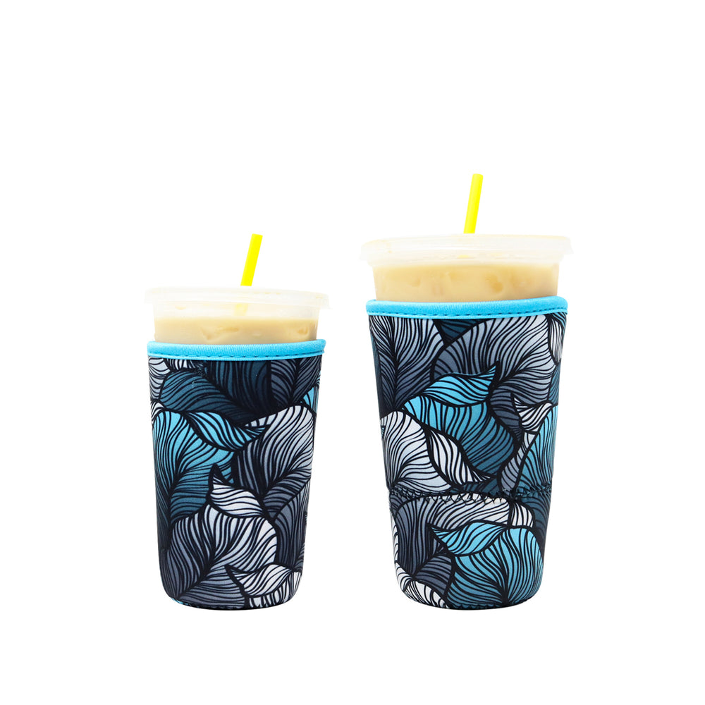 GoCuff Hot And Iced Coffee Cup Reusable Sleeves Neoprene Insulator with  Handle for Cold And Hot Beverage Coozies For Soda, Latte, Tea Coffee Cups –